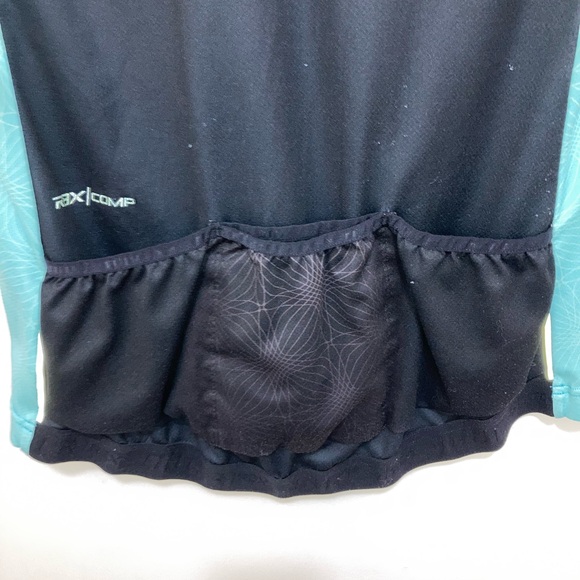 Cycling Shirt by Specialized RBX Comp Black and Aqua, deflect UV, Semi form fit - Picture 8 of 16